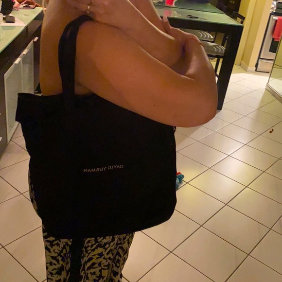 DAVID YURMAN Blk canvas Tote bag with top zipper - Picture 10 of 10
